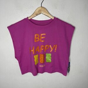 JCPenny X Haribo Gummy Bear Pink Cropped T-shirt‎ Crewneck Tee Women's Small
